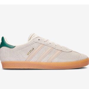 Adidas Gazelle Sneakers in Cream and Green